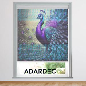 پرده زبرا طرح طاووس